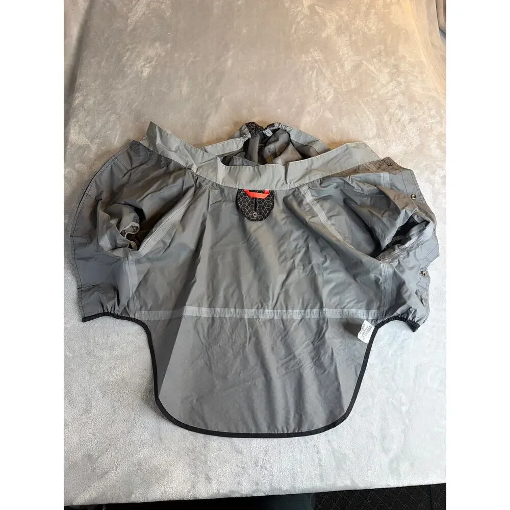Reddy Reflective Waterproof Dog Rain Coat Jacket Colorblock Gray Black Size XL
